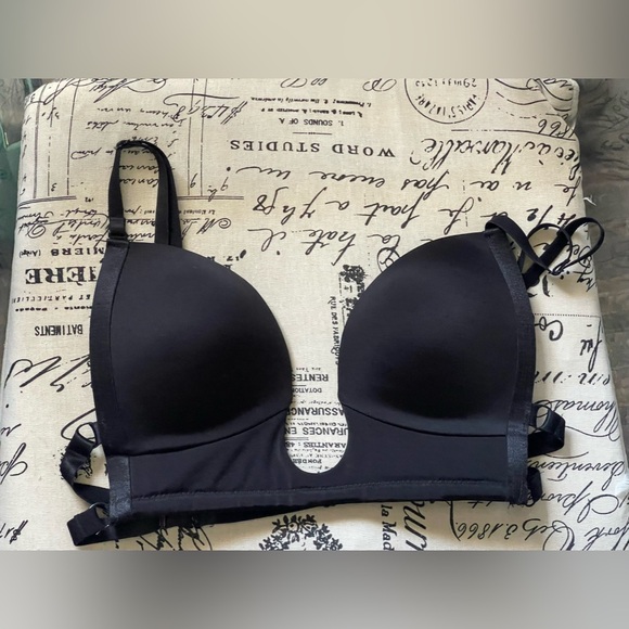 Low Cut Bra V-Bra 3-Way Sexy Push up Ultra Deep Cleavage Plunge 38B-34D - Picture 5 of 8